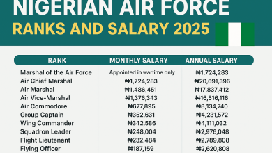 Nigerian Air Force Ranks and Salary Structure